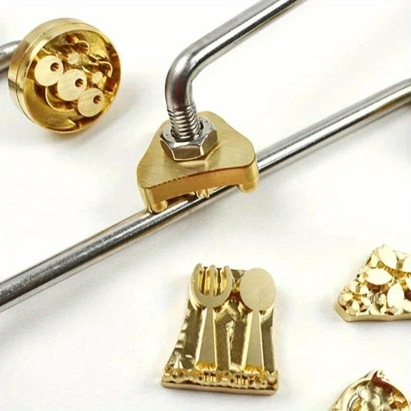 Steel Logo Mold for Cake Cartoon Brand Burning Iron Emboss Heating Baking Iron Bread DIY Stamp Logo Mold  Stamping Cake Tool