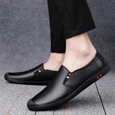 Fashion Dress Shoes Loafers Shoes Leather Men Casual Luxury Brand High Quality Business Work Shoes Flat Bottom and Light Driving Shoes