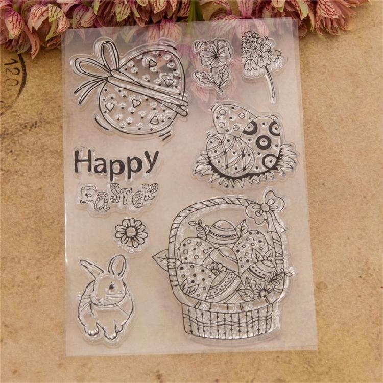 Easter Rabbit Silicone Stamps Clear Stamps Seal for DIY Greeting Card Making