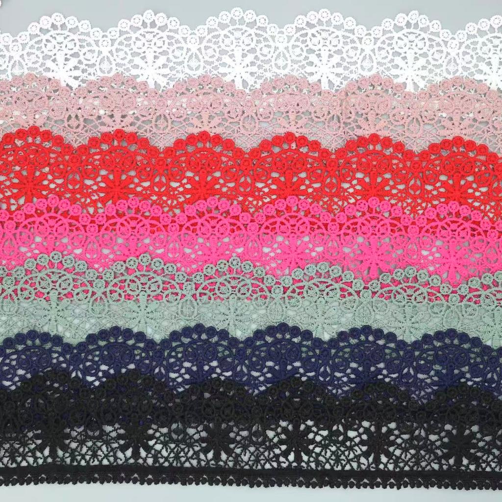 6Cm Water-Soluble Milk Silk Lace, Lolita Luggage Clothing Curtain Lace Accessories Unilateral Wave Pattern