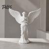 Shelf Angel Figurine 3D Printed Praying Figurine, Retro Guardian Angle Statue, Winged Women Decoration Artistic for Home Office, Housewarming
