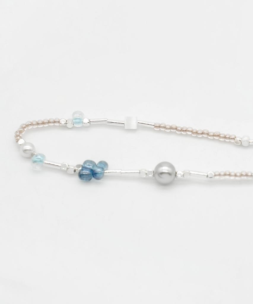 Iamj Vanilla Blue Bead Necklace