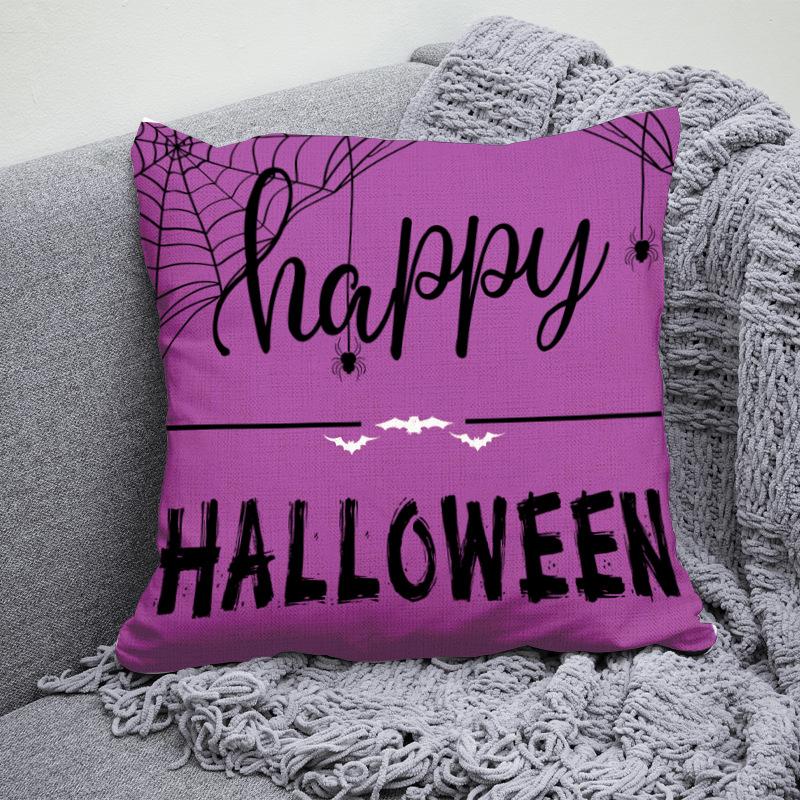 Halloween Cushion Cover 45x45 Pillowcase Pumpkin Witch hat Printed Sofa Cushions Decorative Pillowcover Home Decor Pillow cases