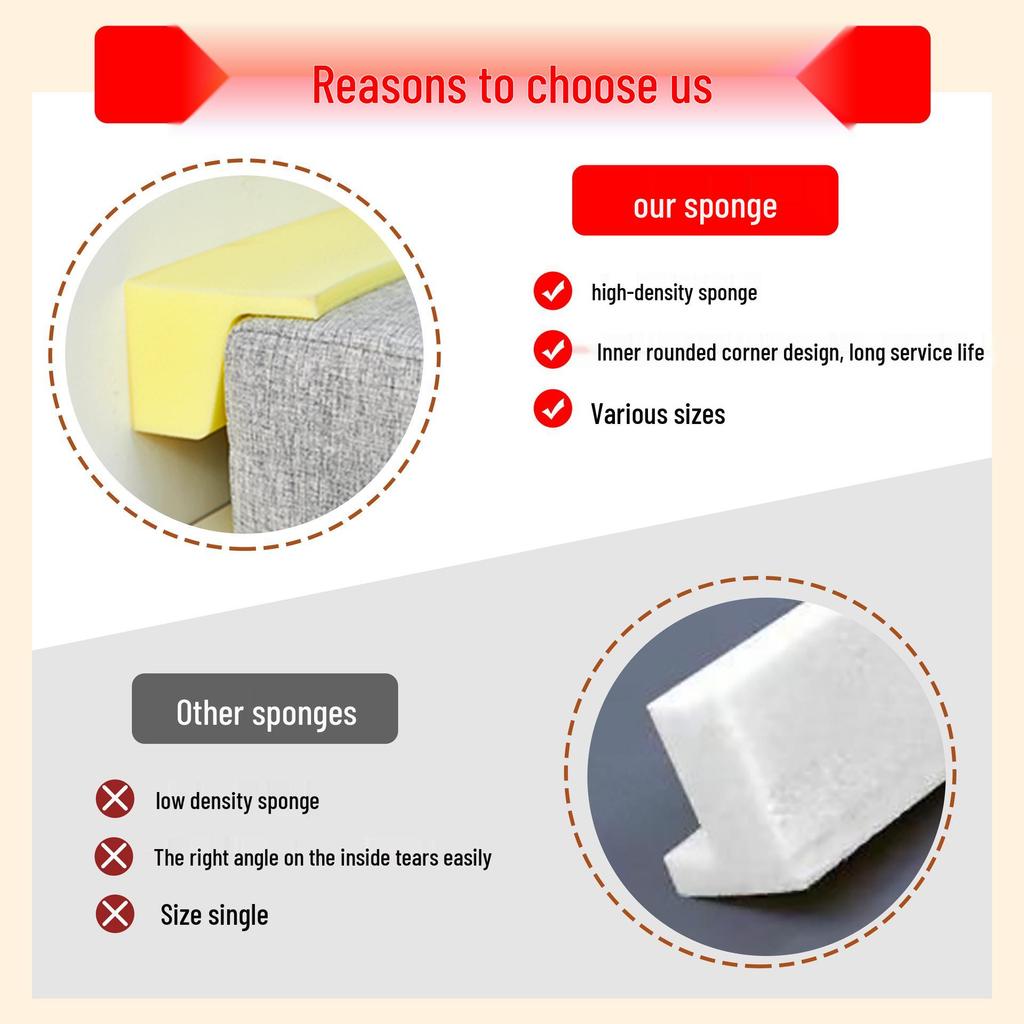 L-Shaped Bedside Furniture Gap Filler: High-Density Sponge Block for Dorm Beds