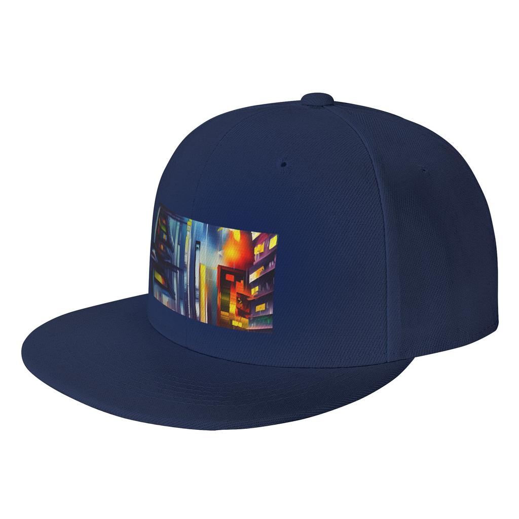 Fashion City of Fire and Ice Flat Brim Sun Hat Casual Gatherings Tennis FeUnisex