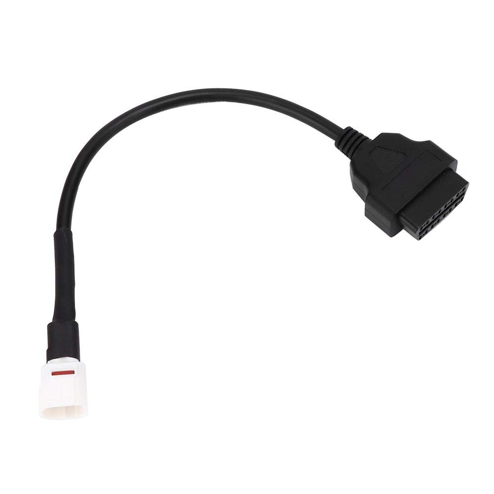 Diagnostic Cable, Qiilu 4 Pin to OBD2 Fault Code Reader Motorcycle Scanner Diagnostic Cable,