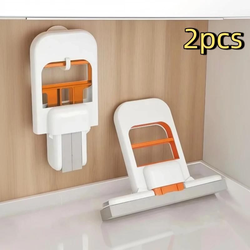 1/2Pcs Self-Squeezing Desktop Mops Handheld Sponge Mop For Home Bathroom Kitchen Foldable Tabletop Scrubber Mini Cleaning Tools