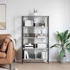 Bookshelf Grey Sonoma 82 x 32 x 144.5 cm Particleboard