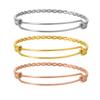Cross-Border Exclusive Stainless Steel Twisted Rope Sliding Bangle, Retractable Bracelet Jewelry.