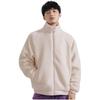 Calvin Klein Letter Embroidery Faux Shearling Stand Collar Jacket Men Jacket Off-White J324346-ACF