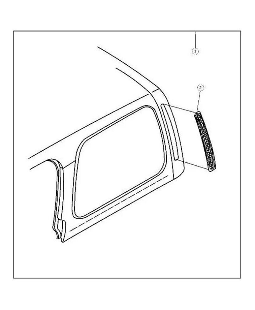 1× RH Right Side Hard Top Exhauster Vent 55036306 For Jeep Wrangler TJ 1997-2002