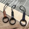 Keychain on the Phone Cowhide Key Chain Simple Accessories Leather Keychain Lanyard Couple Keychains for Car Retro Lanyards