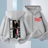 Giacca con Zip a Manica Lunga Sottile Michael Jackson per Ragazzi con Cappuccio Autunno Primavera Cantante MJ Zip-Up Streetwear con Tasca Top