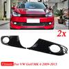 2Pcs Front Bumper Grille Honeycomb Unfading ABS Fog Light Cover Lower Grill Replacement For VW Golf 6 09-13 5K0853665 5K0853666