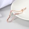 3Mm Single Row Diamond Adjustable Square Color Crystal Bracelet Popular Gold-Plated Zircon Jewelry
