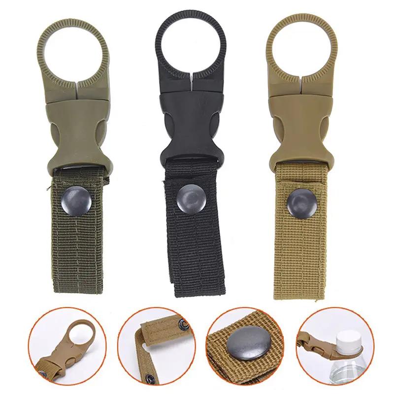 3 Stück Nylon-Wasserflaschenhalter-Clip, universelle Outdoor-Bergsteiger-Schnalle, tragbares, schnell aufhängbares Mineralwasserflaschen-Zubehör