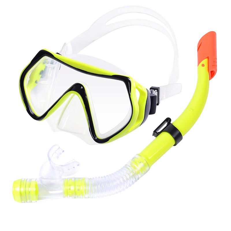 Large vision mask, tempered glass diving goggles set.