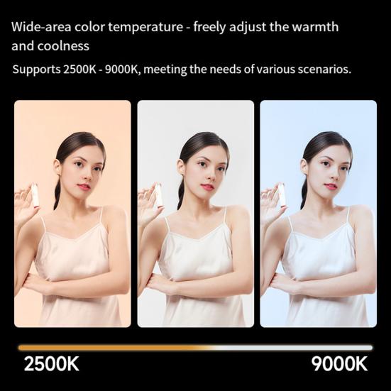 40W LED Camera Fill Light with Tripod Portable Lightweight 4400mAh Rechargeable Adjustable 1/4-Inch Thread Video Shoot Photography Handheld Fill Lamp