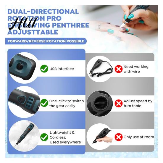 Multi-functional Cordless Rotary Tool Mini 3-Speed USB Rechargeable with Accessories Electric for DIY Crafts Jewelry Making Wood Carving Polishing