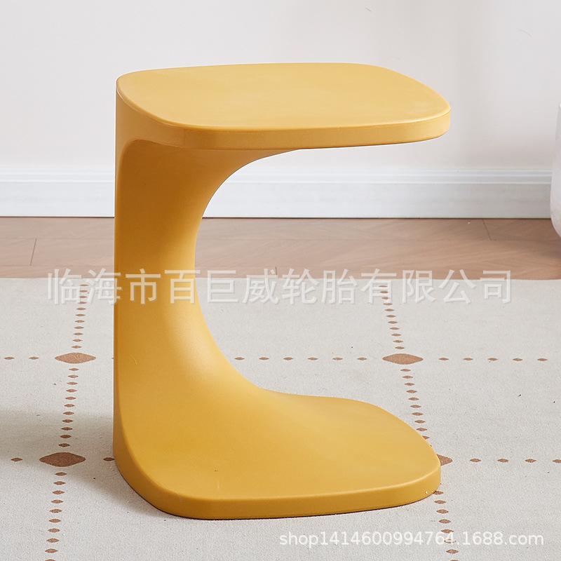 Plastic American Bedside Table Creamy Minimalist Coffee Table Water-Fill Balcony Side Stand Space-Saving Corner Table