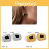 Boucles d'oreilles géométriques modernes en acier plaqué or 18 carats pour femme - Bijou tendance - Idée cadeau été 2025