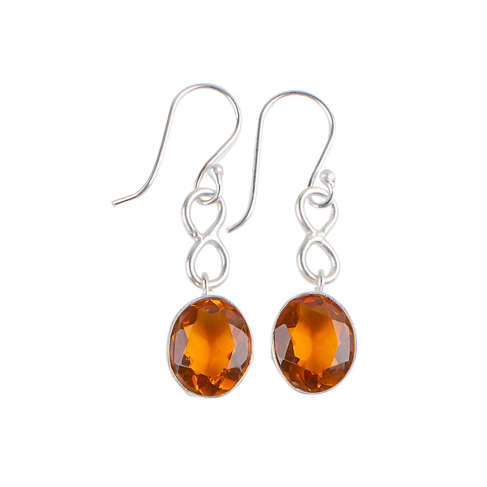 Citrine Gemstone 925 Sterling Silver Jewelry Handmade Earrings 1.60" Women Gift EE-12-3