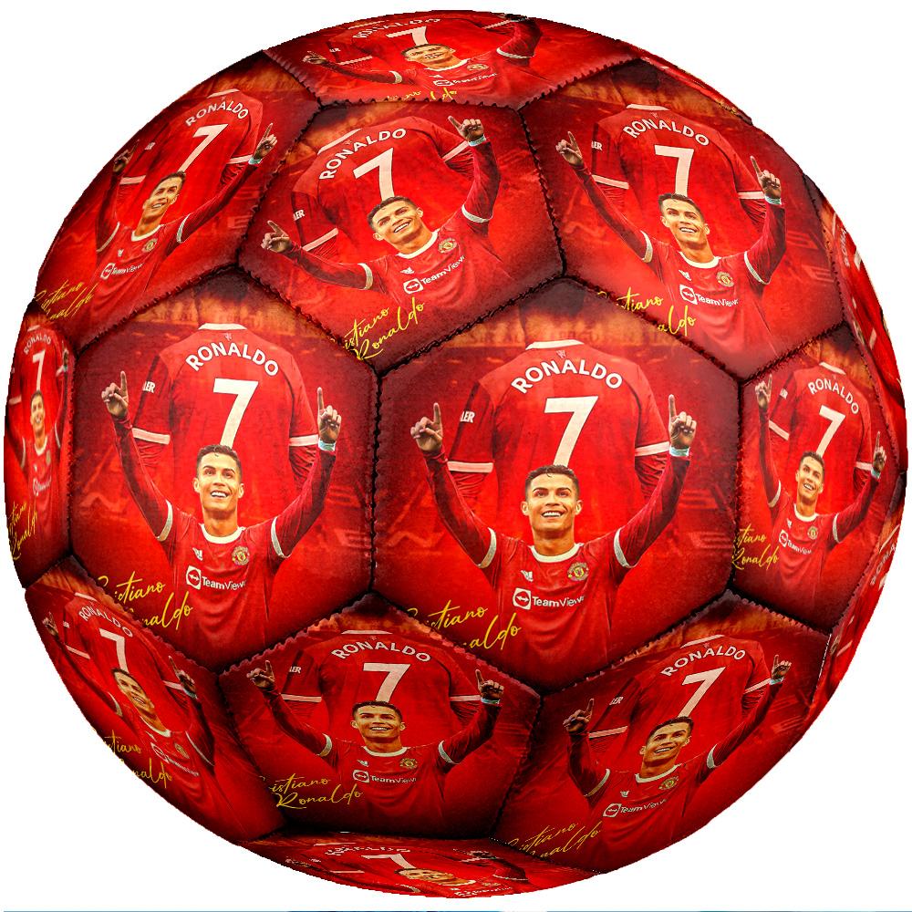Cristiano Ronaldo Theme Soccer Ball Size 5 Soccer Ball Soft Touch Professional Training Football for Outdoor Sports