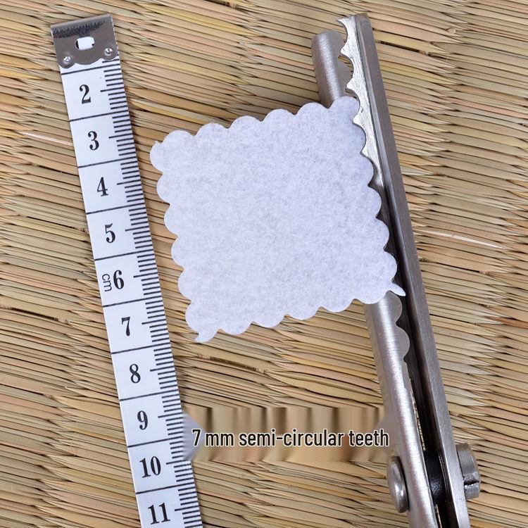 Fabric Craft Scissors: Triangular, Serrated, Semicircle, and Wave Patterns