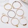 Ensemble de 7 pièces Bohème Perles Cœur Charms Ronds Bracelets Pour Femmes Élastique Perles Chaîne Extensible Ensemble Manchette Bijoux de Fête