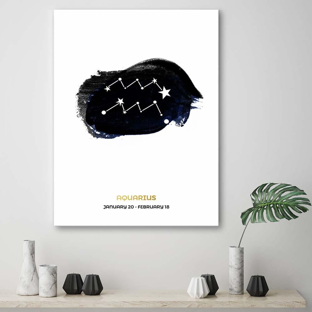 Canvas Print, Zodiac Sign - Aquarius