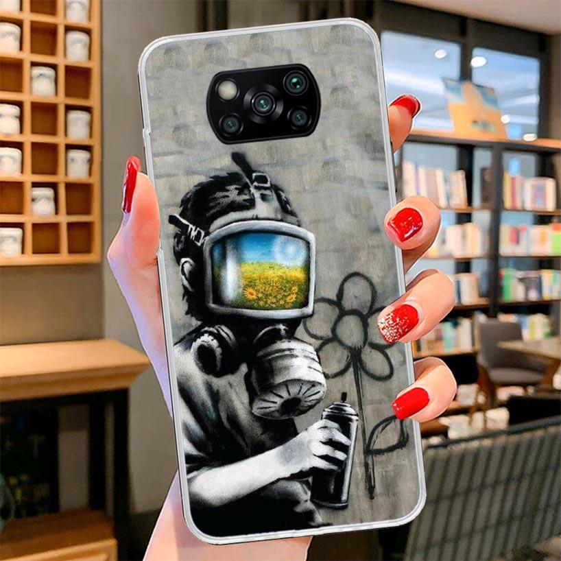 Street Art Banksy Graffiti Cover Phone Case For Xiaomi Poco F7 Ultra X7 X6 X5 Pro M7 Redmi 15C 15 13C 13 12C 12 10C 10 9A 9C 9T