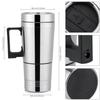 Car Heating Cup 12/24V Water Heater Kettle Electric Coffee Tea Boiling Heated Mug Water Travel Kettle For Car