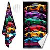 1pz Telo da Spiaggia Cars in Colori - Morbido, Microfibra Ultra-Assorbente, Leggero, Perfetto per Spiaggia, Feste, Viaggi, Accessori da Spiaggia