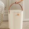 20L Sensor Mülleimer mit Griff ABS Automatische Induktion Berührungsloser Mülleimer für Badezimmer Cremefarben