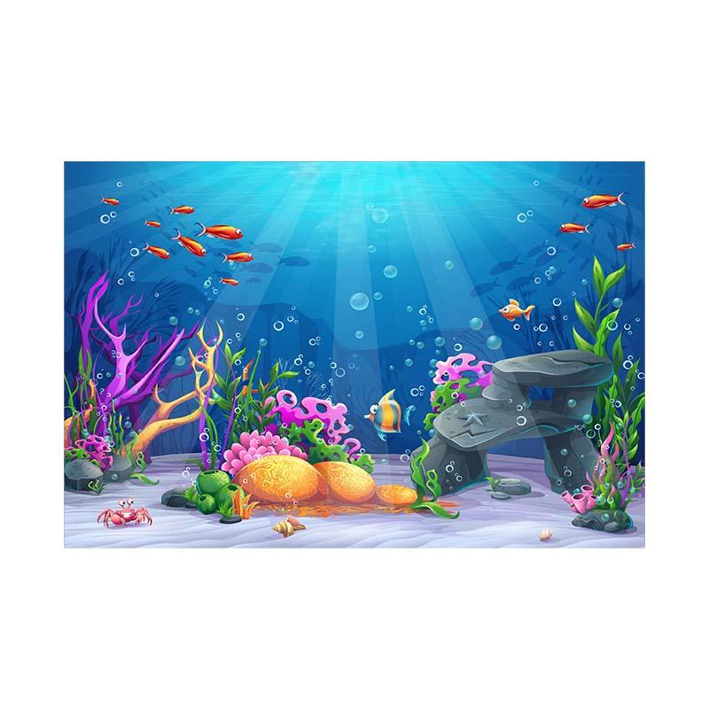 Lumea subacvatică Fantasy Ocean Aquarium Tema fotografie Fundal pânză Fundal foto Decor de perete