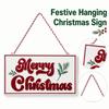 Christmas Door Sign Hanging Ornament, Holiday Decoration for Home, Front Door and Christmas Party