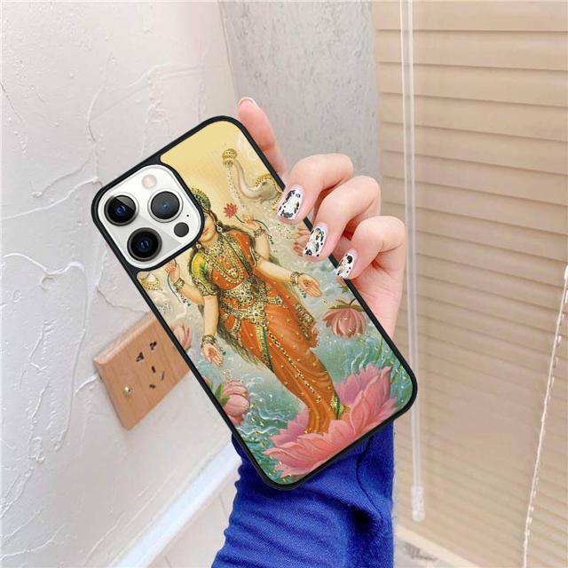 Housse de téléphone Goddess Hindoue Lakshmi Pour iPhone 17 Air 15 16 14 13 12 Pro Max 11 Pro Max Plus Coque Shell