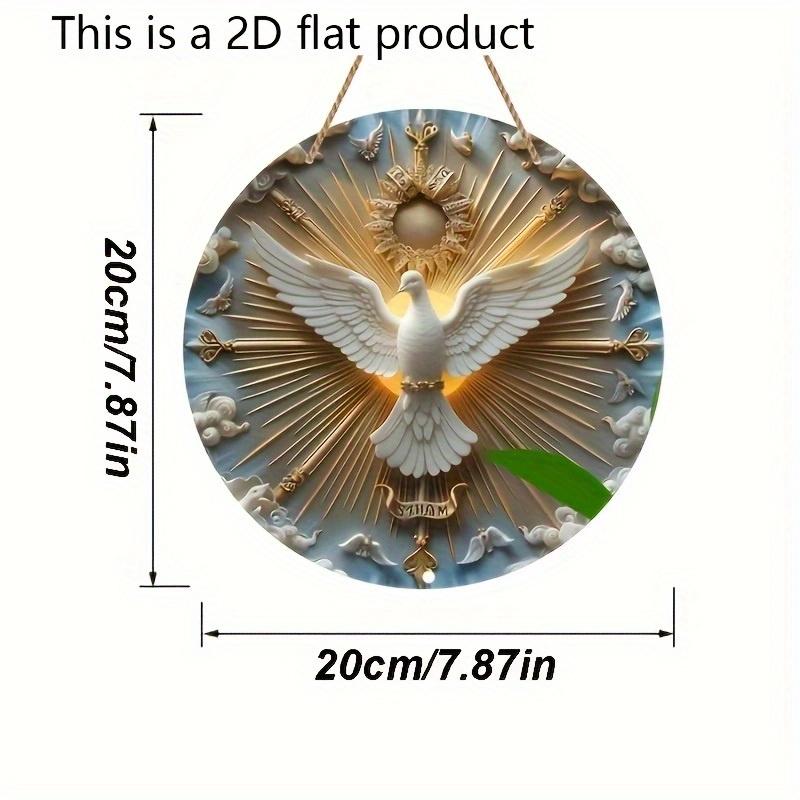 

2D плоский 1 шт 20*20 м Христос Дух Голубь настенный художественный рельеф из дерева, добро пожаловать на дверь деревенский деревянный знак Голуби мира знак на входную дверь фермерский настенный знак 20*20cm