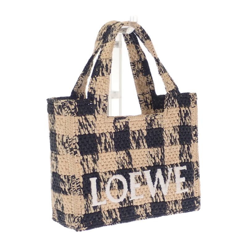 LOEWE  ALF1V46X10 Shoulder Bag black/natural Raffia/leather Women