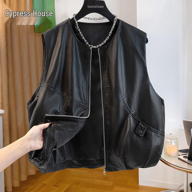 

Женский однотонный повседневный жилет с круглым вырезом One Size