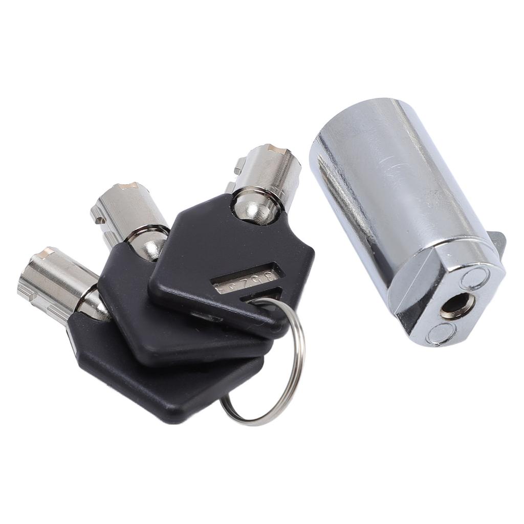 Vending Machine Lock and 3 Key Zinc Alloy Anti Theft Tubular Key Lock for Vending Machine Safe