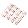 50Pcs Hollow Binder Clips Metal Paper Binder Clips for Documents Papers Test Reports Rose Gold