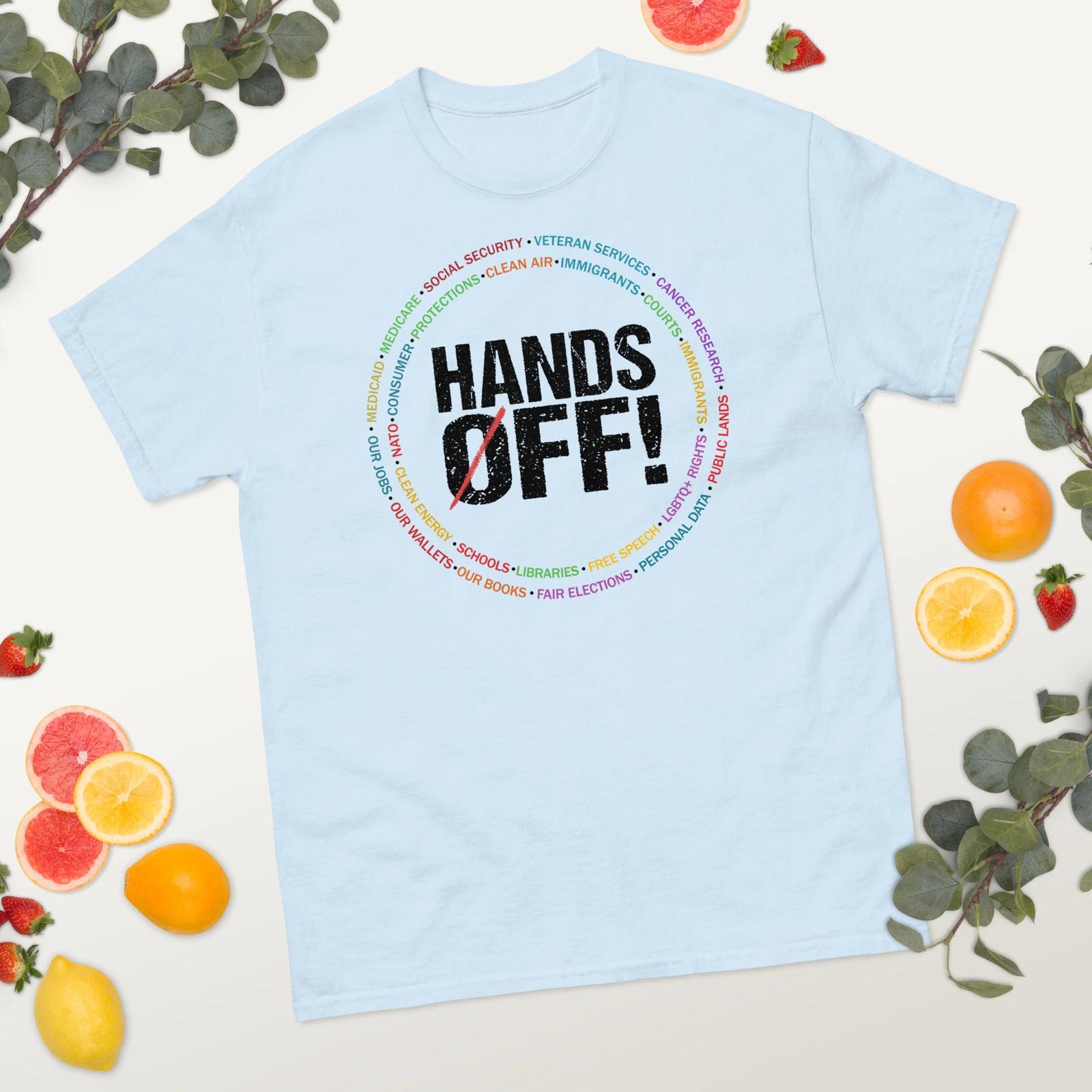 Hands Off Gildan 5000 Unisex Classic Tee Protest M