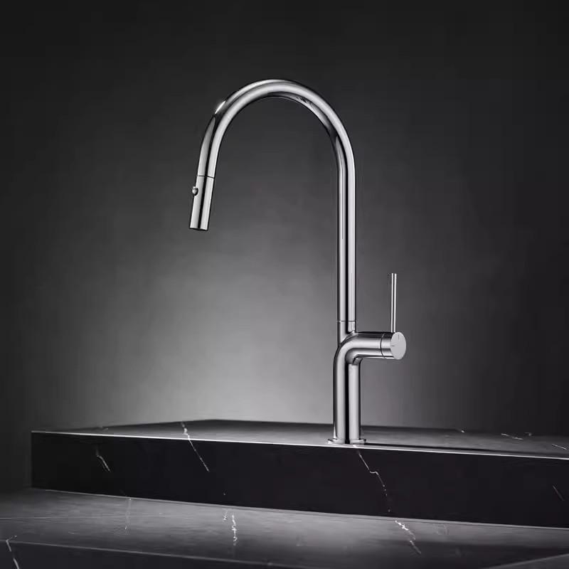 

Kitchen Sink Faucet Brush Rose Gold Pull Sink Mixer Tap Rotation Copper Lead Free Sink Mixer Hot cold Kitchen Tap New