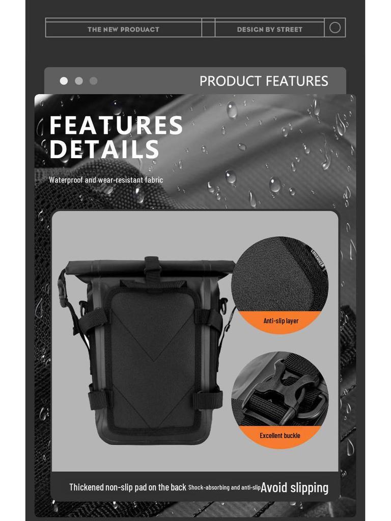Waterproof Motorcycle Multi-Function Quick-Release Bag - Shoulder, Side, Tail, and Frame Use