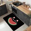 Cat and Watermelon Pattern Flannel-printed Floor Mats Has a Non-slip Function Is Suitable for Entrances Bathroom Welcome Carpets