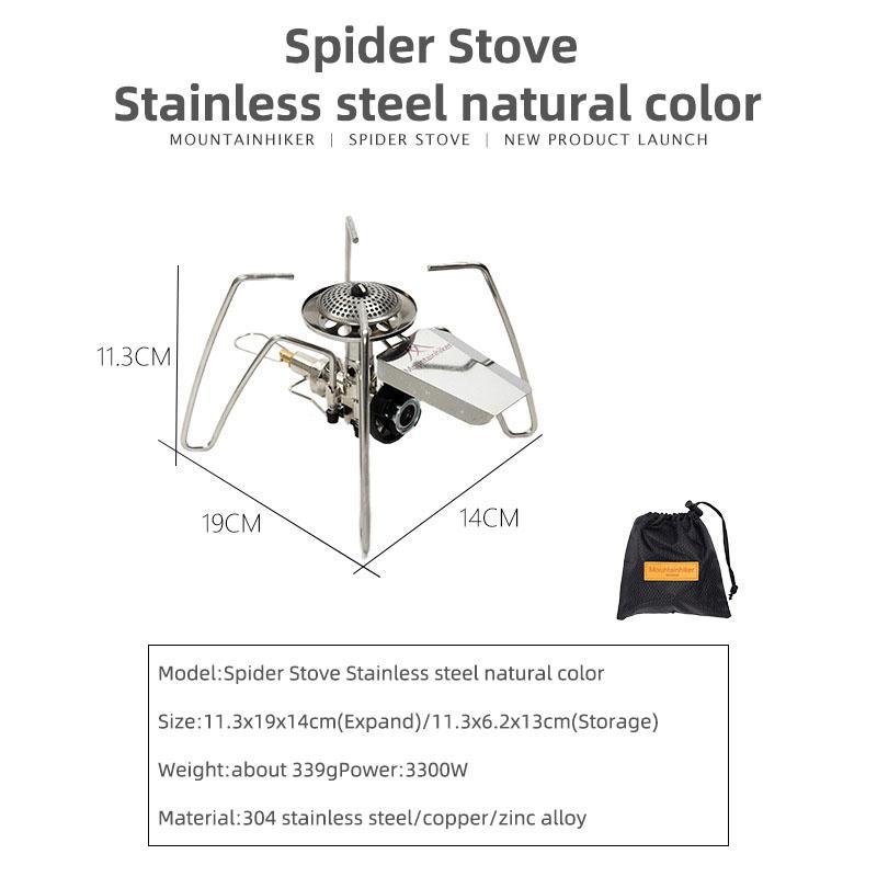

Mountainhiker Outdoor Spider StovePortable Folding Picnic StoveCampingCamping BBQ Stove Home Cooker Easy to Stow Multi Scene серебряный