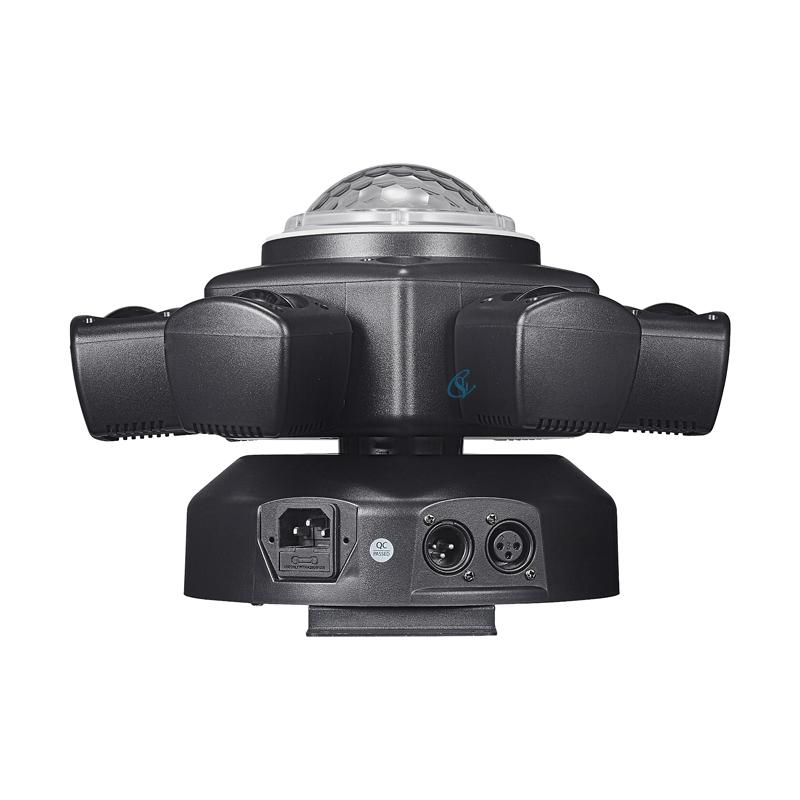 6 Arms LED Moving Head Light RGBW 4 In 1 Party Disco Ball Light Stage Effect Strobe Light DMX512 Remote Control For DJ Bar