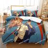 3D Druck Anime Chainsaw Man Makima Bettwäsche-Set, Bettdeckenbezug Bett-Set Steppdeckenbezug Kissenbezug, King Queen Twin Größe Jungen Mädchen Erwachsene