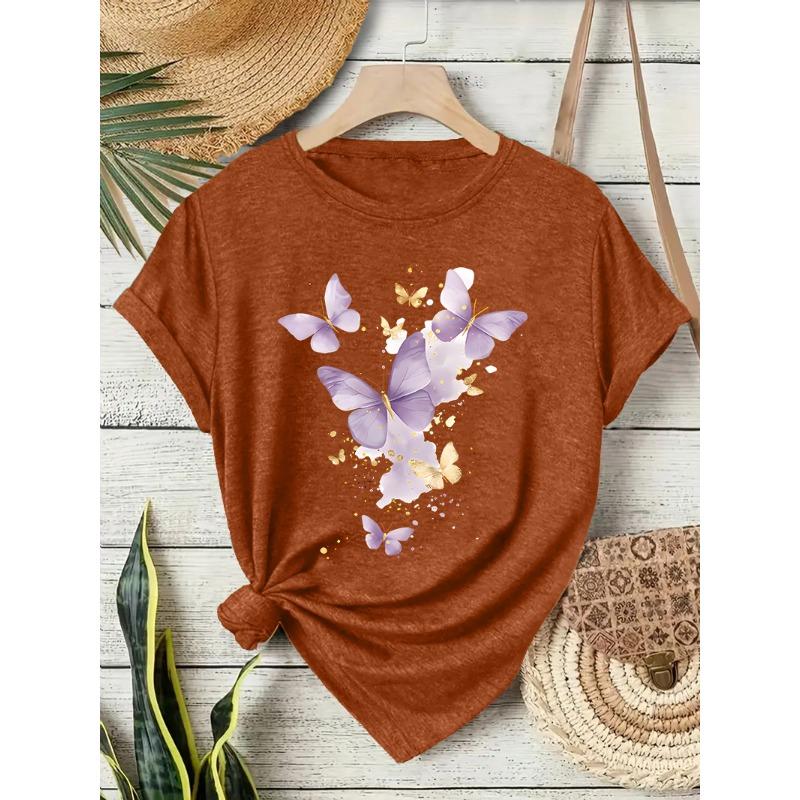 

Женская футболка с коротким рукавом и круглым вырезом, с 3D-принтом, летняя, новая, удобная футболка 6XL